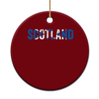 Vintage Scotland Ceramic Ornament Scottish Flag Retro Pride