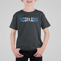Vintage Scotland T Shirt For Kid Scottish Flag Retro Pride