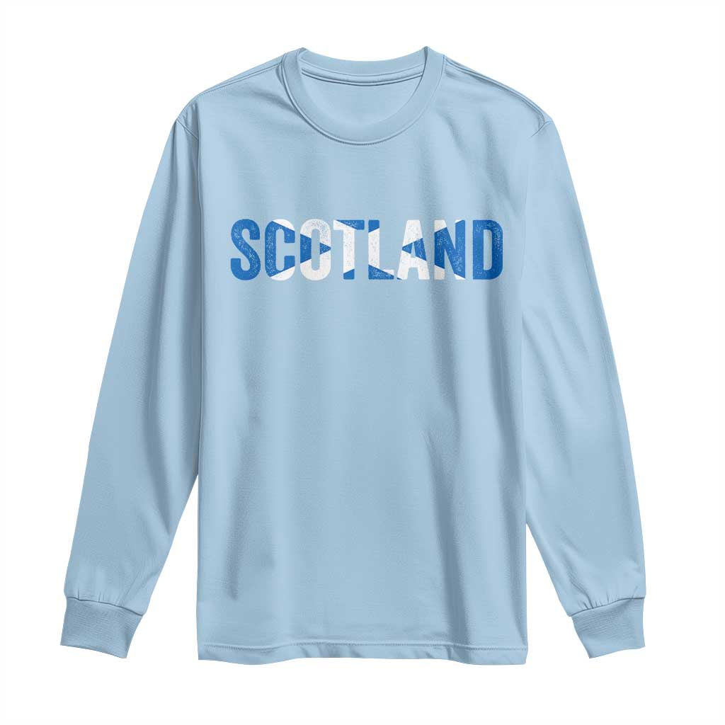 Vintage Scotland Long Sleeve Shirt Scottish Flag Retro Pride