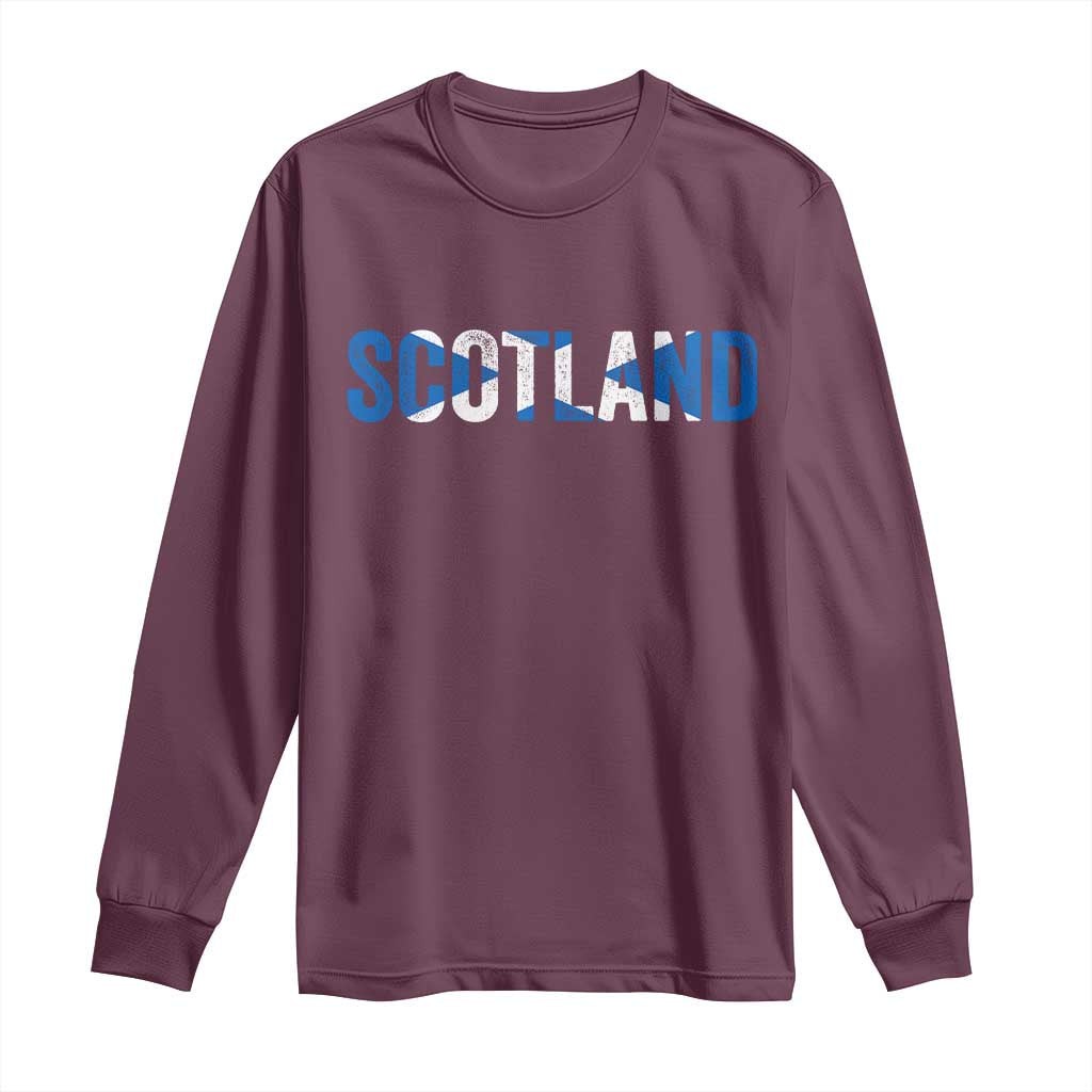 Vintage Scotland Long Sleeve Shirt Scottish Flag Retro Pride
