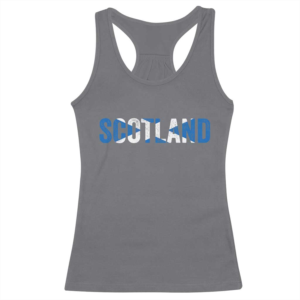 Vintage Scotland Racerback Tank Top Scottish Flag Retro Pride