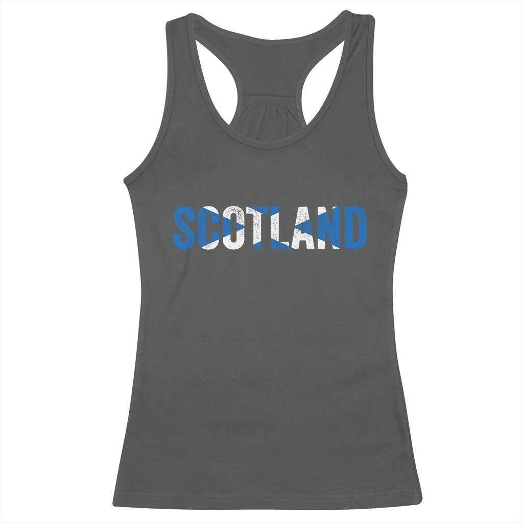 Vintage Scotland Racerback Tank Top Scottish Flag Retro Pride