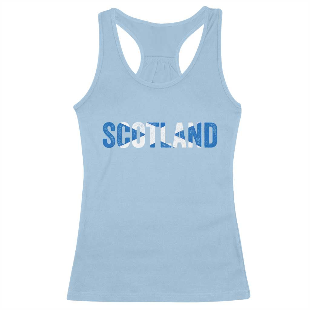 Vintage Scotland Racerback Tank Top Scottish Flag Retro Pride