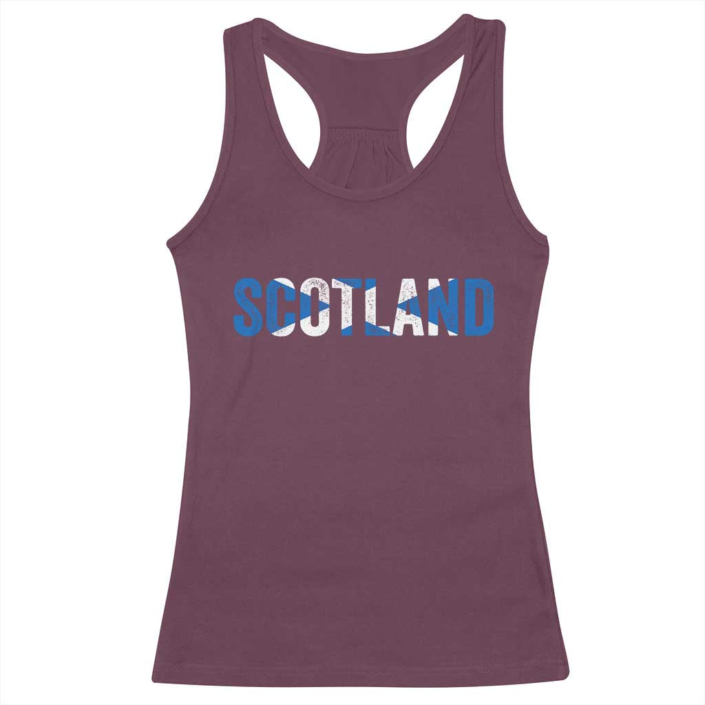Vintage Scotland Racerback Tank Top Scottish Flag Retro Pride