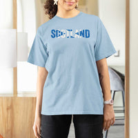 Vintage Scotland T Shirt For Women Scottish Flag Retro Pride