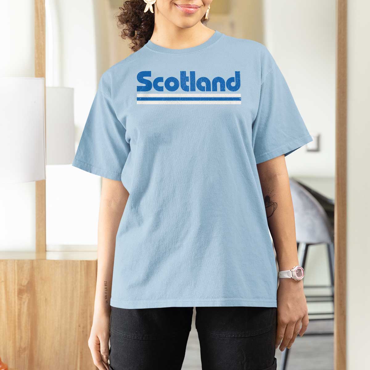 Scotland Scottish Flag T Shirt For Women SCOT Fan Retro Vintage
