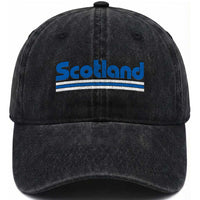 Scotland Scottish Flag Washed Cotton Baseball Cap SCOT Fan Retro Vintage