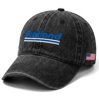 Scotland Scottish Flag Washed Cotton Baseball Cap SCOT Fan Retro Vintage