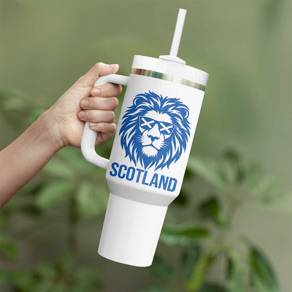 Vintage Scotland Lion Tumbler With Handle Retro SCOT Fan Scottish Flag