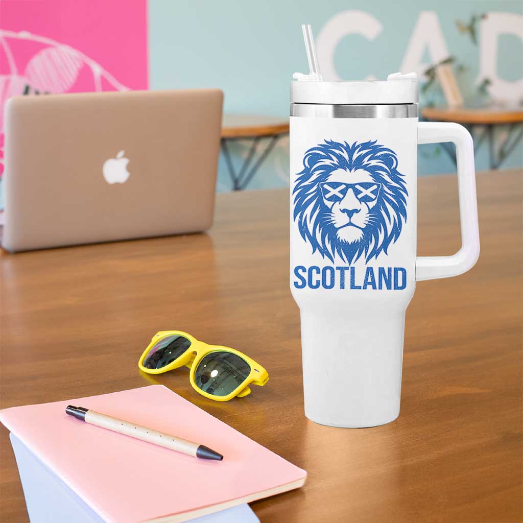 Vintage Scotland Lion Tumbler With Handle Retro SCOT Fan Scottish Flag