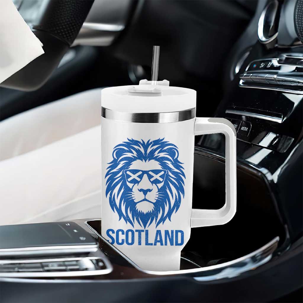 Vintage Scotland Lion Tumbler With Handle Retro SCOT Fan Scottish Flag