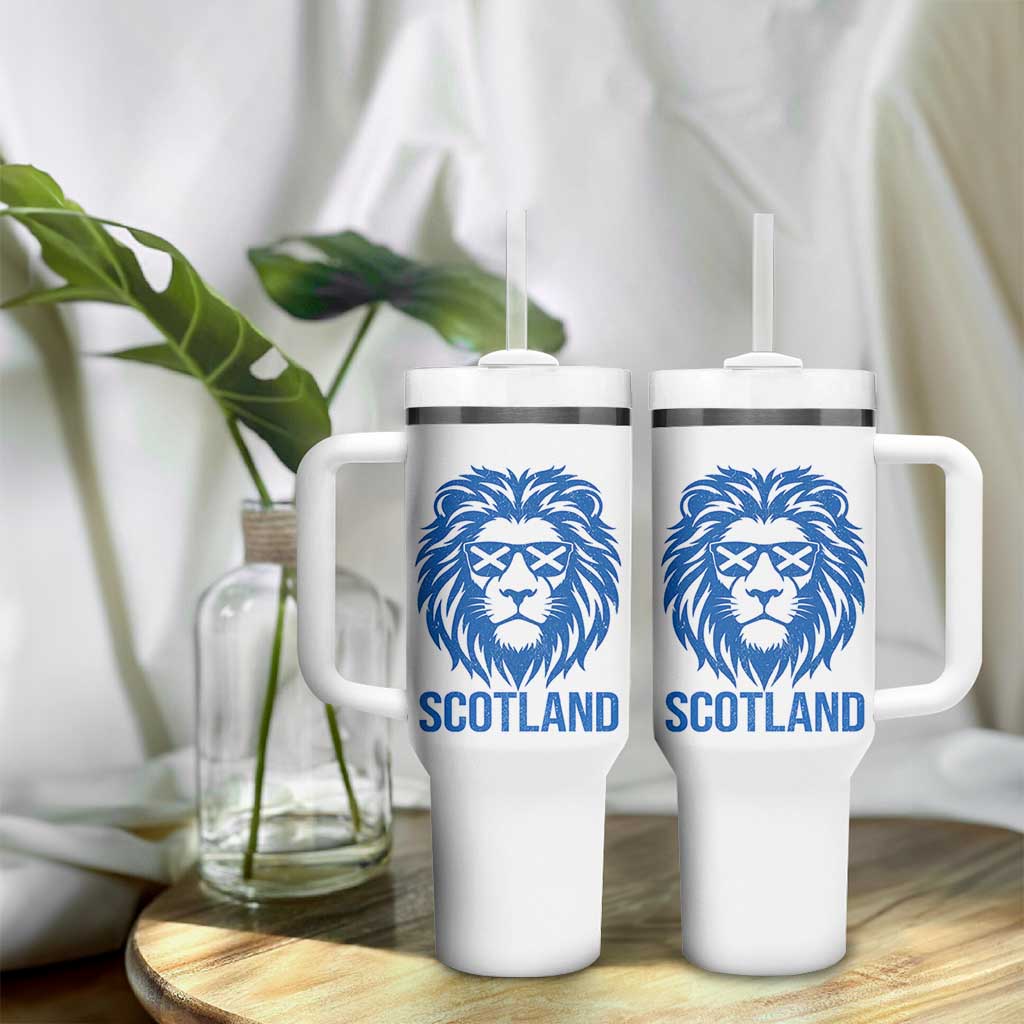 Vintage Scotland Lion Tumbler With Handle Retro SCOT Fan Scottish Flag