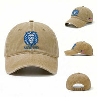 Vintage Scotland Lion Washed Cotton Baseball Cap Retro SCOT Fan Scottish Flag