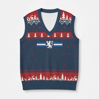 Scotland Lion V-Neck Knit Sweater Vest Retro Scottish Flag SCOT