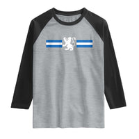 Scotland Lion Raglan Shirt Retro Scottish Flag SCOT