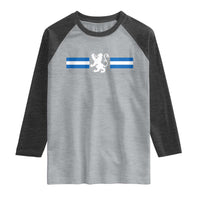 Scotland Lion Raglan Shirt Retro Scottish Flag SCOT