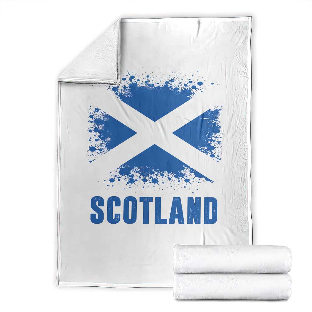 Scotland Throw Blanket Retro Vintage Watercolors Sport Scottish Flag SCOT