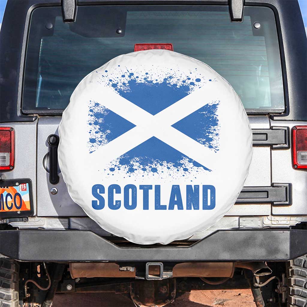 Scotland Spare Tire Cover Retro Vintage Watercolors Sport Scottish Flag SCOT