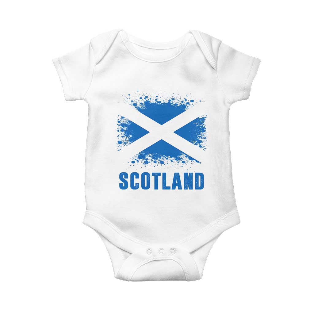 Scotland Baby Onesie Retro Vintage Watercolors Sport Scottish Flag SCOT