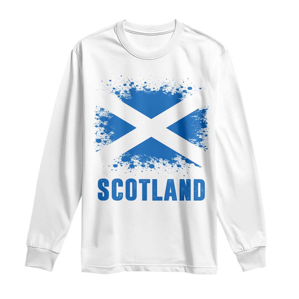 Scotland Long Sleeve Shirt Retro Vintage Watercolors Sport Scottish Flag SCOT