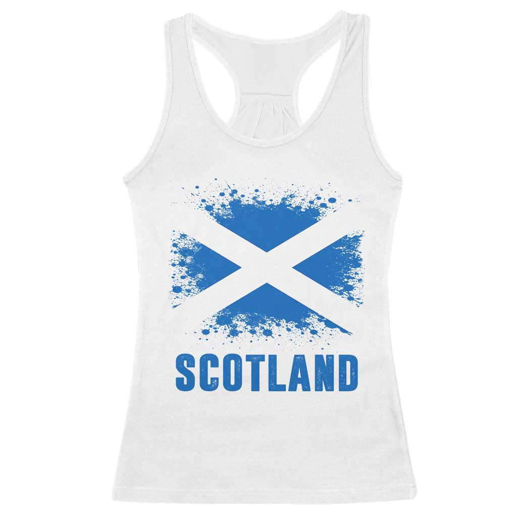 Scotland Racerback Tank Top Retro Vintage Watercolors Sport Scottish Flag SCOT