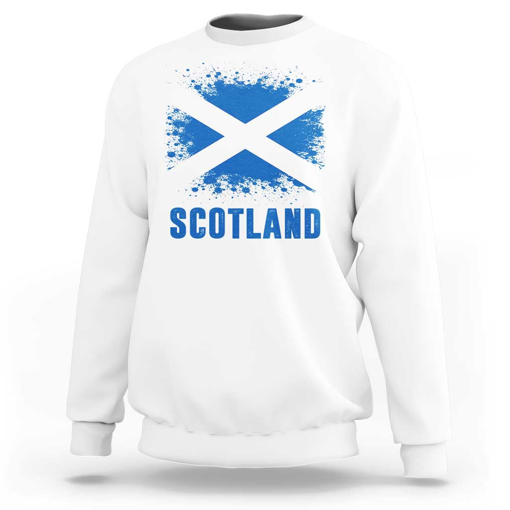 Scotland Sweatshirt Retro Vintage Watercolors Sport Scottish Flag SCOT