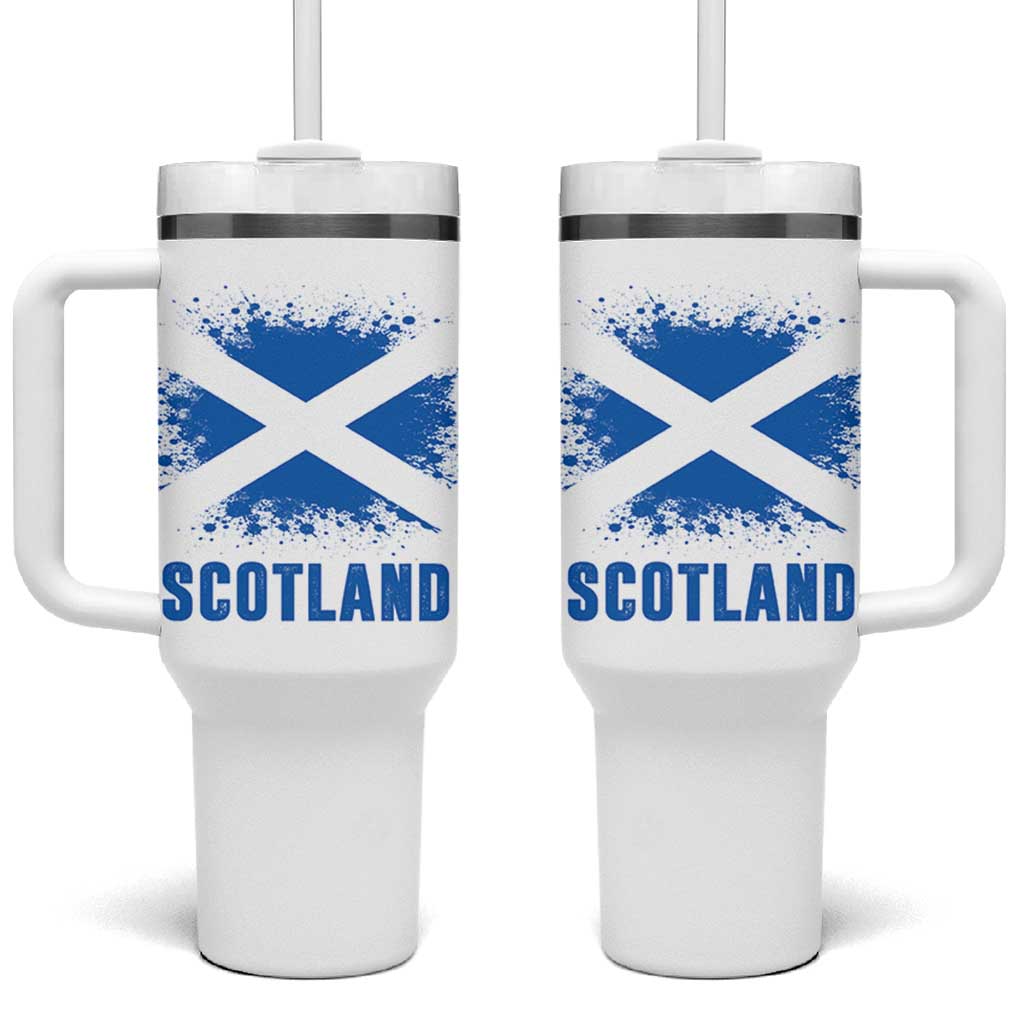 Scotland Tumbler With Handle Retro Vintage Watercolors Sport Scottish Flag SCOT