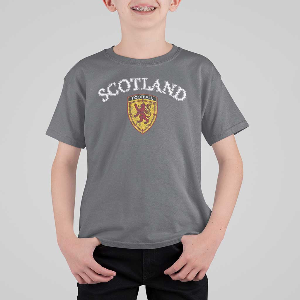 Scotland Soccer T Shirt For Kid Scottish Rampant Lion Scotland Coat of Arms Banner Football Fan