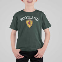 Scotland Soccer T Shirt For Kid Scottish Rampant Lion Scotland Coat of Arms Banner Football Fan