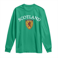 Scotland Soccer Long Sleeve Shirt Scottish Rampant Lion Scotland Coat of Arms Banner Football Fan