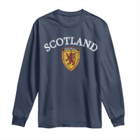Scotland Soccer Long Sleeve Shirt Scottish Rampant Lion Scotland Coat of Arms Banner Football Fan