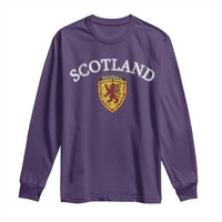 Scotland Soccer Long Sleeve Shirt Scottish Rampant Lion Scotland Coat of Arms Banner Football Fan
