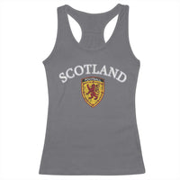 Scotland Soccer Racerback Tank Top Scottish Rampant Lion Scotland Coat of Arms Banner Football Fan