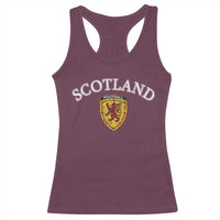 Scotland Soccer Racerback Tank Top Scottish Rampant Lion Scotland Coat of Arms Banner Football Fan