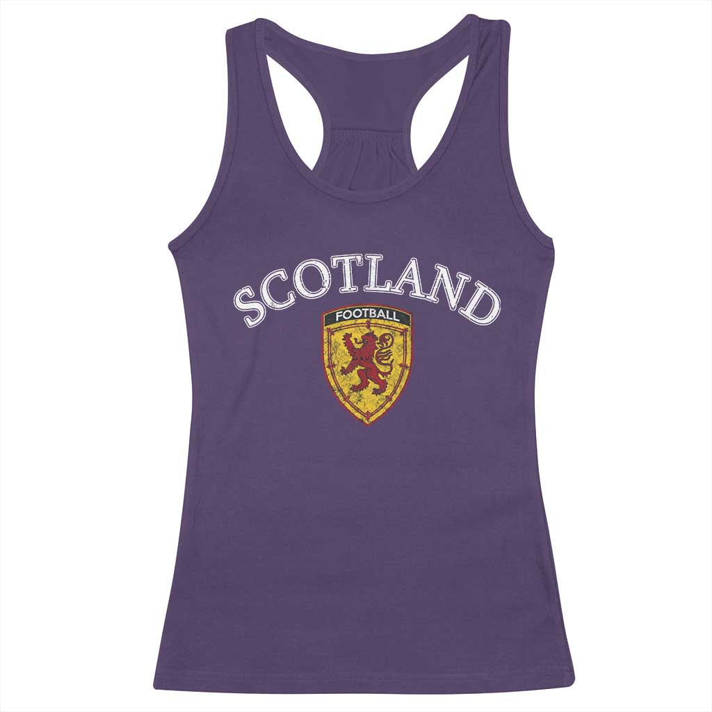Scotland Soccer Racerback Tank Top Scottish Rampant Lion Scotland Coat of Arms Banner Football Fan