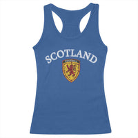 Scotland Soccer Racerback Tank Top Scottish Rampant Lion Scotland Coat of Arms Banner Football Fan