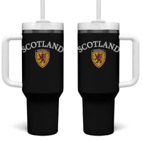 Scotland Soccer Tumbler With Handle Scottish Rampant Lion Scotland Coat of Arms Banner Football Fan
