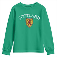 Scotland Soccer Youth Sweatshirt Scottish Rampant Lion Scotland Coat of Arms Banner Football Fan