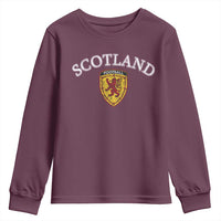 Scotland Soccer Youth Sweatshirt Scottish Rampant Lion Scotland Coat of Arms Banner Football Fan