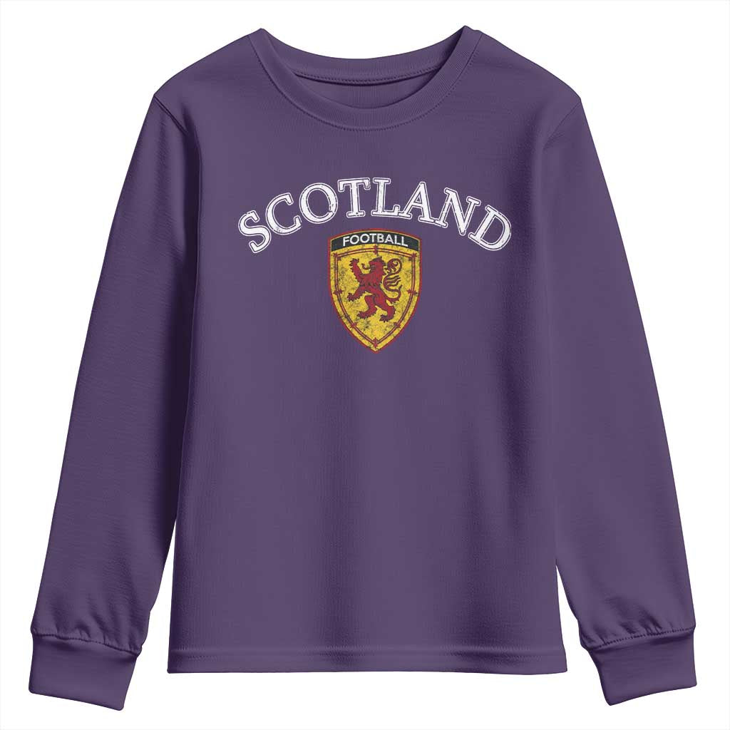 Scotland Soccer Youth Sweatshirt Scottish Rampant Lion Scotland Coat of Arms Banner Football Fan