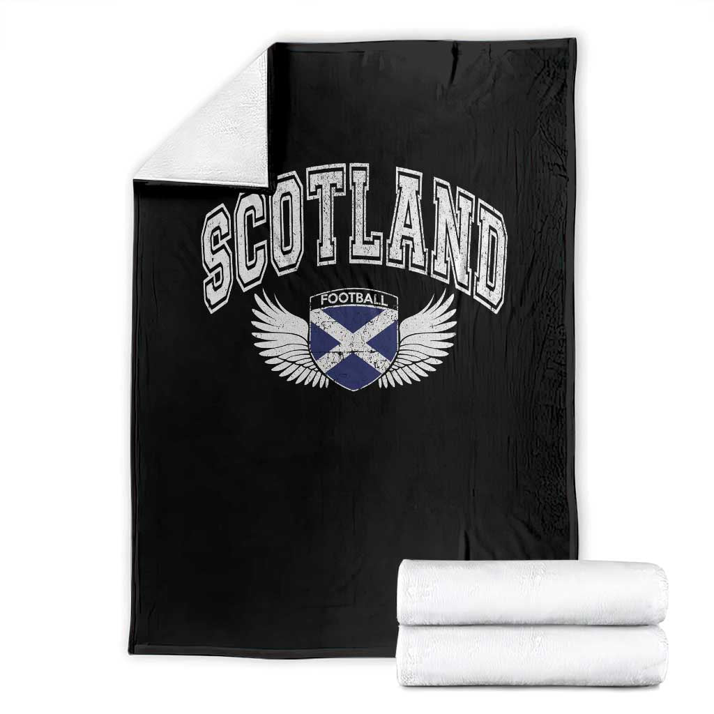 Scotland Soccer Throw Blanket Retro Vintage Scottish Flag Football Fan