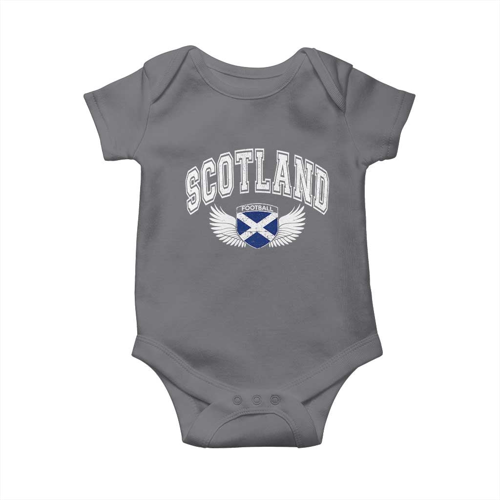 Scotland Soccer Baby Onesie Retro Vintage Scottish Flag Football Fan
