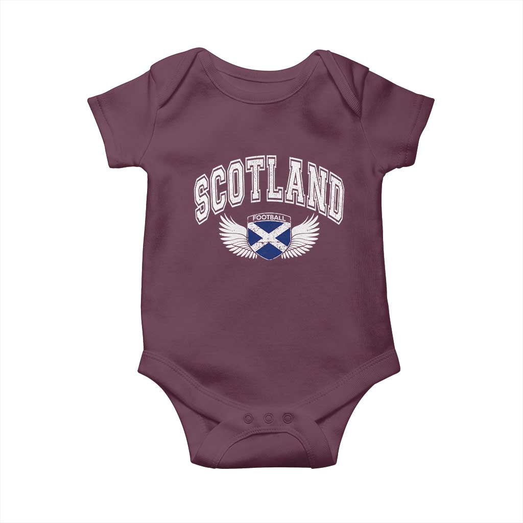 Scotland Soccer Baby Onesie Retro Vintage Scottish Flag Football Fan