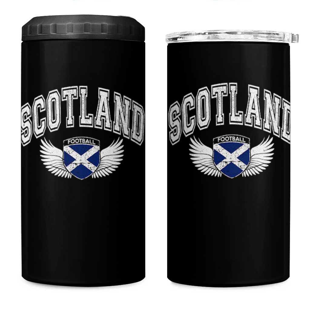 Scotland Soccer 4 in 1 Can Cooler Tumbler Retro Vintage Scottish Flag Football Fan