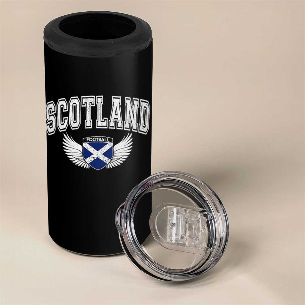 Scotland Soccer 4 in 1 Can Cooler Tumbler Retro Vintage Scottish Flag Football Fan