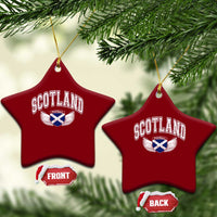 Scotland Soccer Ceramic Ornament Retro Vintage Scottish Flag Football Fan