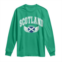 Scotland Soccer Long Sleeve Shirt Retro Vintage Scottish Flag Football Fan