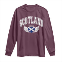 Scotland Soccer Long Sleeve Shirt Retro Vintage Scottish Flag Football Fan
