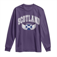 Scotland Soccer Long Sleeve Shirt Retro Vintage Scottish Flag Football Fan
