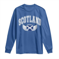 Scotland Soccer Long Sleeve Shirt Retro Vintage Scottish Flag Football Fan